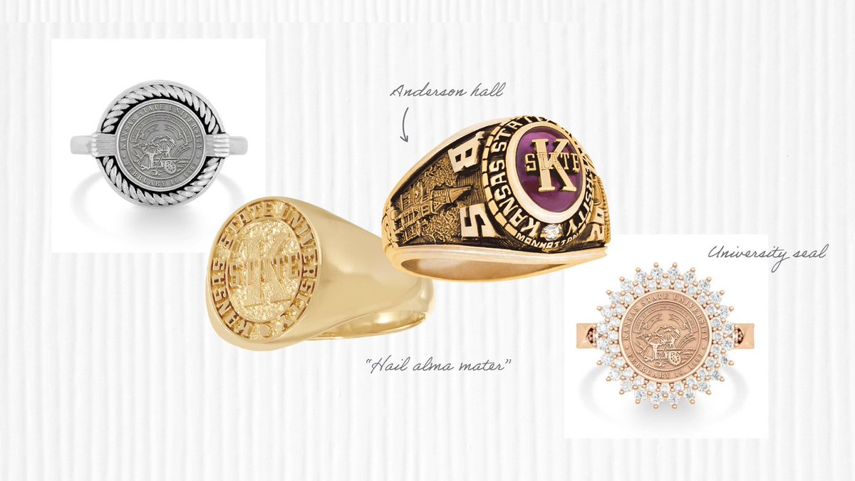 KStateAlumni's tweet image. We highly suggest checking out these #KStateAlumni class rings for yourself or a recent grad.
k-state.com/ring
