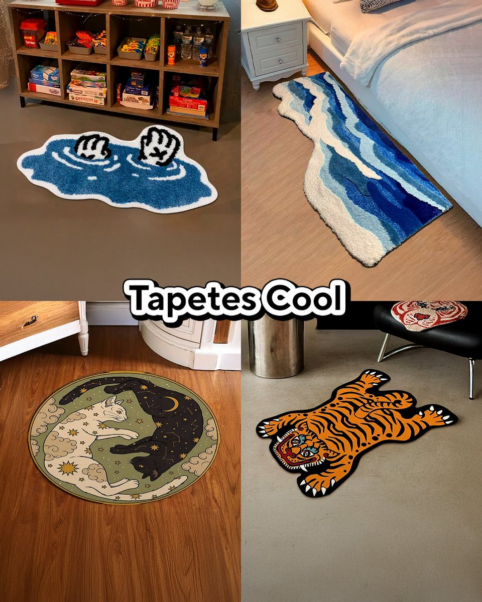 Pra quem gosta de sair do óbvio: tapetes com formas inusitadas, cores vibrantes e MUITA atitude. ✨

1 - bit.ly/4d2Q8j9
2- bit.ly/3Shkjtb
3 - bit.ly/3RHzHyZ
4- bit.ly/3EHFzW1