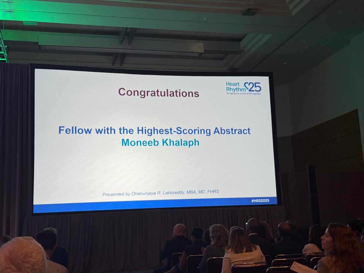 Arab HRS - Heart Rhythm Society (@arabhrs) on Twitter photo 🧵We are incredibly proud of <a href="/MoneebKhalaph/">Moneeb Khalaph</a> winning 🏆 Highest Scoring Abstract Award #HRS2025 👏
Dr. Khalaph presented a novel ECG algorithm for localization of manifest accessory pathways in pediatrics and adults: SMART-WPW!
Publication coming soon
#Epeeps #Medtwitter 🧵We are incredibly proud of <a href="/MoneebKhalaph/">Moneeb Khalaph</a> winning 🏆 Highest Scoring Abstract Award #HRS2025 👏
Dr. Khalaph presented a novel ECG algorithm for localization of manifest accessory pathways in pediatrics and adults: SMART-WPW!
Publication coming soon
#Epeeps #Medtwitter