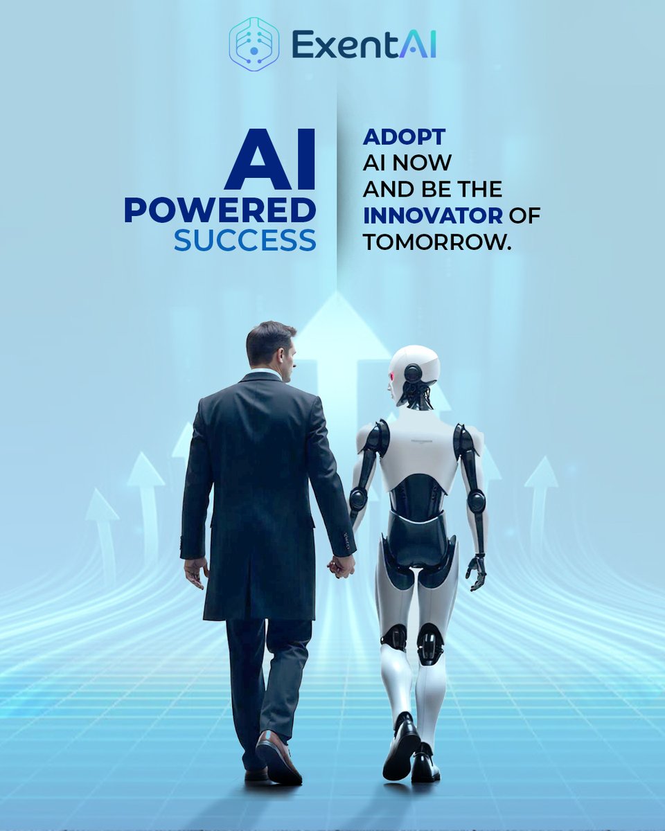 exentai's tweet photo. 🌟 AI is no longer just a buzzword—it's the key to unlocking next-level success in business. From streamlining operations to enhancing customer experience, AI-powered solutions are the foundation of the future. 

#exentai #ai #newtrends #innovation #digitaltransformation https://t.co/R9KoXTKiGM
