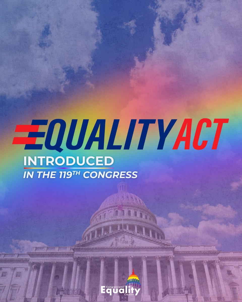 Today, Equality Caucus Chair <a href="/RepMarkTakano/">Mark Takano</a> &amp; our co-chairs reintroduced the #EqualityAct in the 119th Congress to enshrine explicit protections for the LGBTQI+ community into federal law &amp; safeguard the rights of LGBTQI+ people. 
 
Read our full statement at the link in our bio.