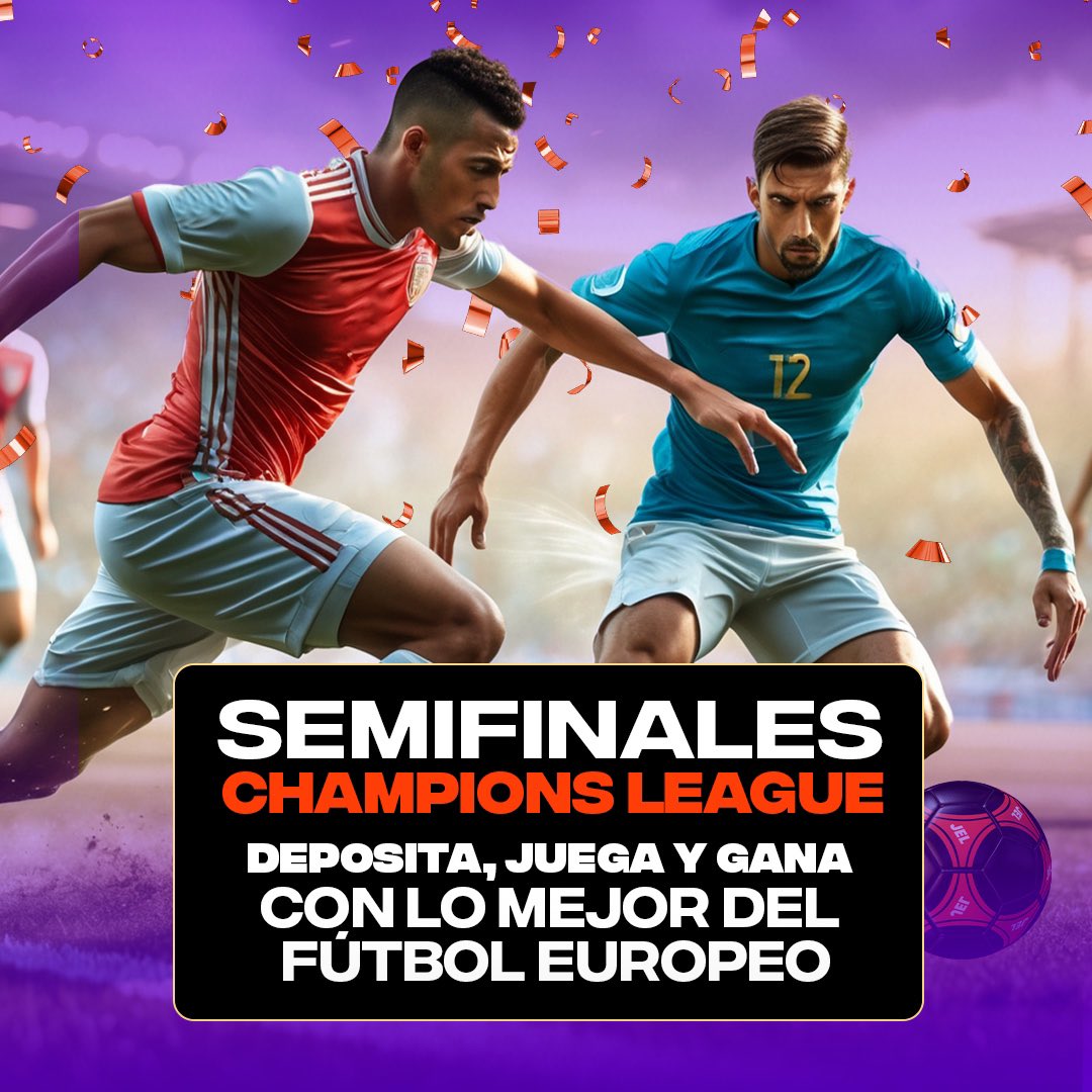 Para estos partidos de ida de las semifinales de la Liga de Campeones, que se disputarán del 29 al 30 de abril, ¡Te daremos el 50% extra de tu depósito!

Más detalles acá ⬇️
🔗 juegaenlinea.net/promociones#/o…