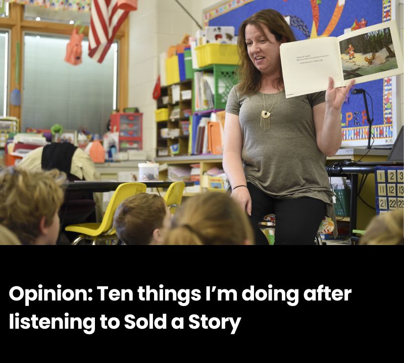 The74's tweet image. Opinion: After years in the classroom, @Ashton_Venters was shocked by what she learned from the “Sold a Story” podcast. She recommends 10 action steps, including an emphasis on decoding, teacher training & support for parents. @ReadingHorizons @ehanford buff.ly/qFV3AsZ