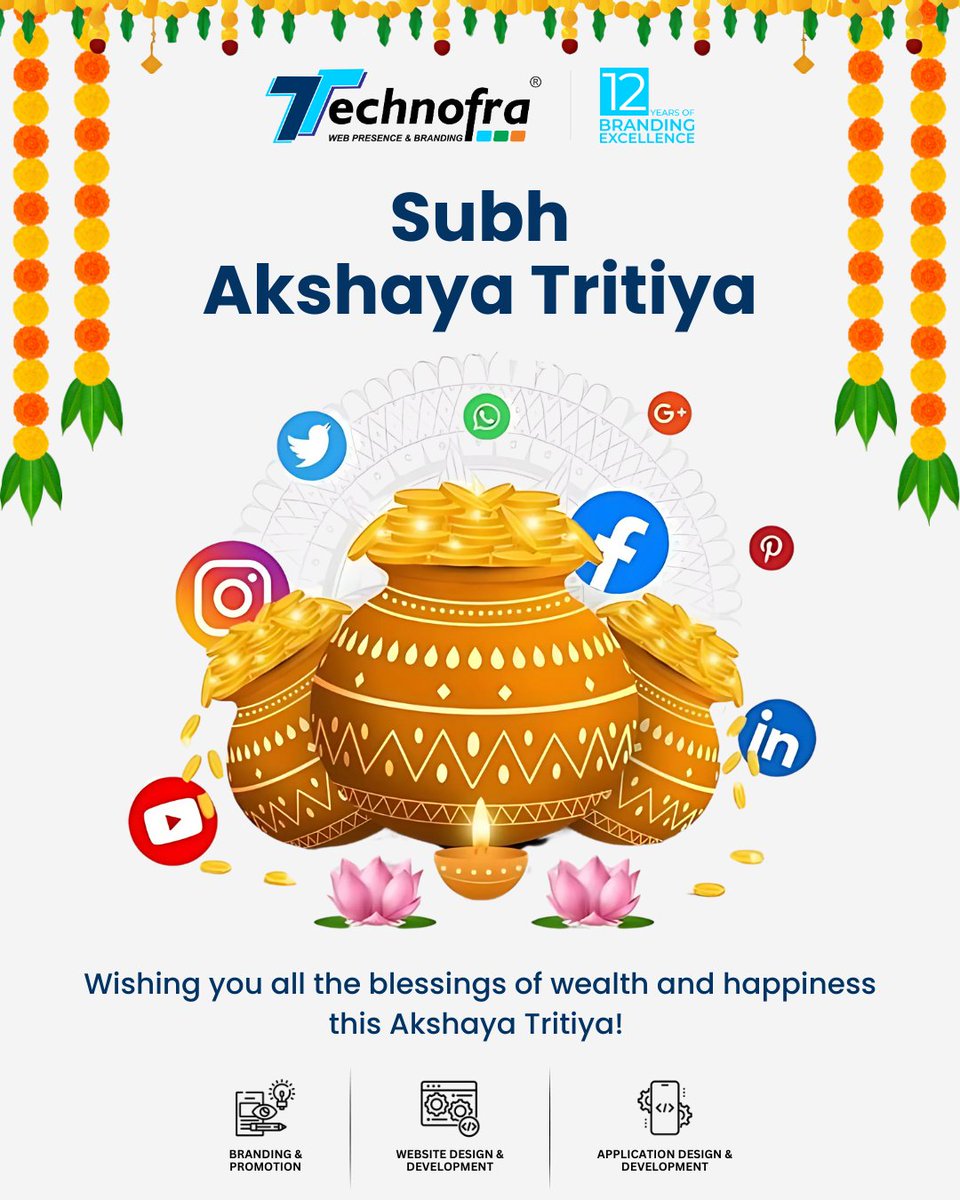 Technofra_'s tweet image. May this Akshaya Tritiya bring you endless opportunities, digital success, and prosperity!
Team Technofra wishes you a very Shubh Akshaya Tritiya #AkshayaTritiya #ShubhAkshayaTritiya #Technofra