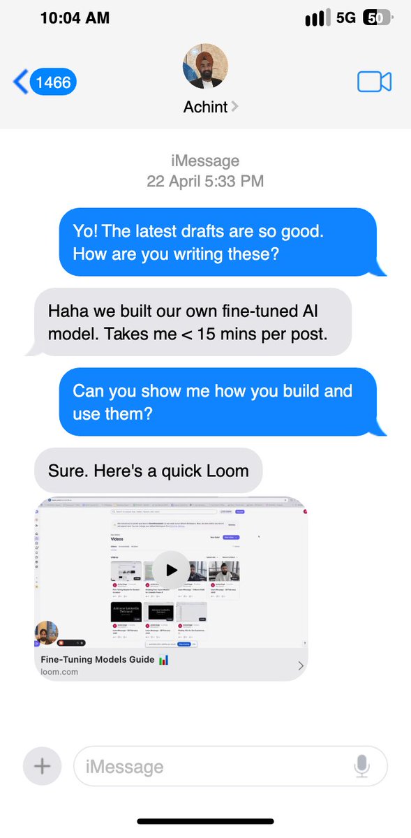 A 21 y/o marketer is generating 1M+ social impressions for me.

He’s using a fine-tuned AI to turn my daily meetings into viral posts.

I asked him to make me a 5 min Loom to show how he does it.

RT + Comment "GrowthAssistant" to get the video in your DMs.