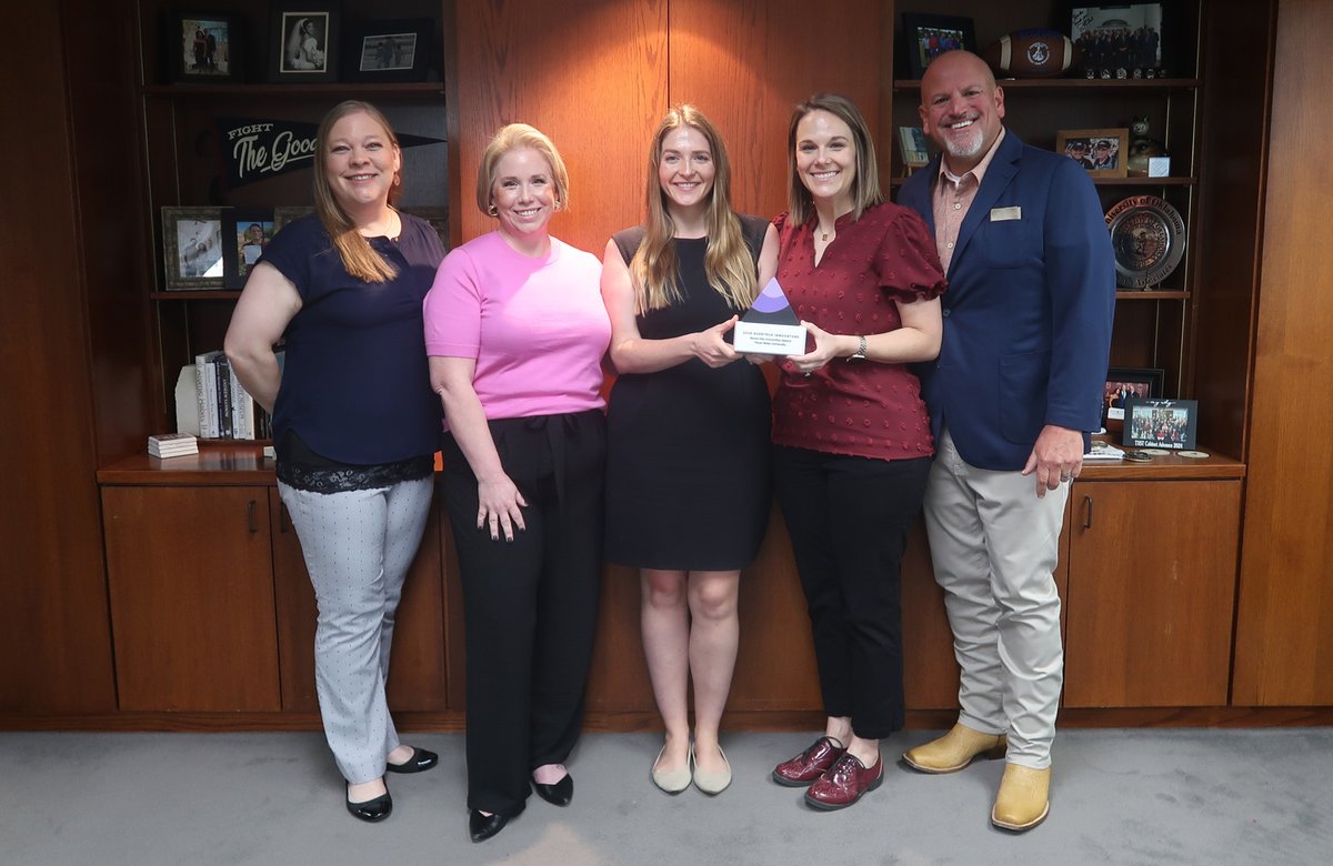 txstatealumni's tweet photo. The Division of University Advancement at #TXST has been honored with the Game Day Innovation Award from Evertrue, recognizing the university’s forward-thinking approach to donor engagement through the Presidential Football Suite Campaign! https://t.co/igyssfMTo0 https://t.co/vUzNQcHp6c