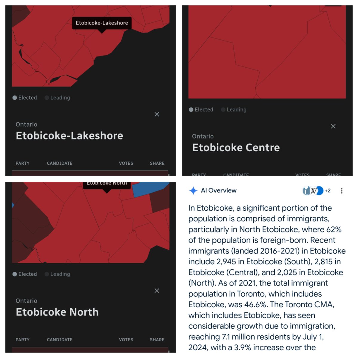 Radke2Ian's tweet photo. @G7416Nrkd This is why were fucked, trudeaus immigration policy bought and paid for this election using our tax dollars.... brought in millions and settled them all in one area. https://t.co/kHffVtvly2