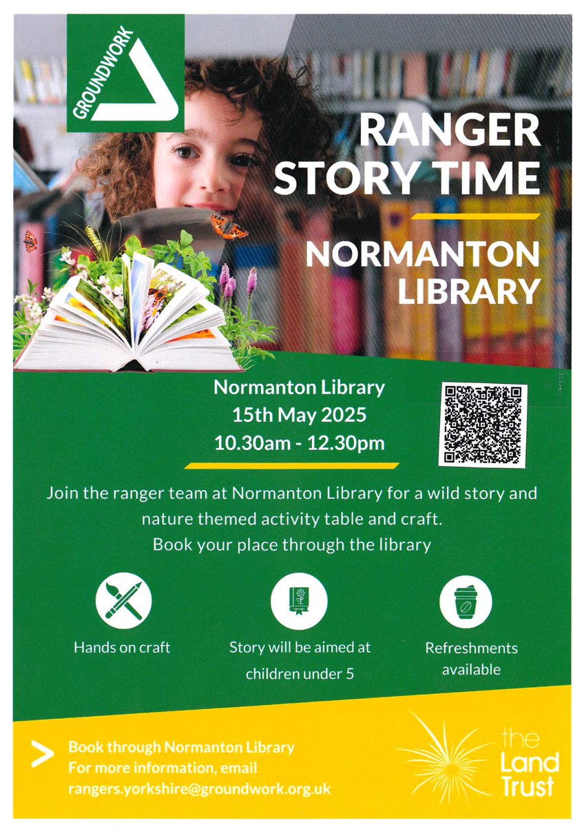 WFlibraries's tweet image. Join us at #NormantonLibrary for a Ranger storytime and craft @MyWakefield #ranger #nature Call to book or book online soon