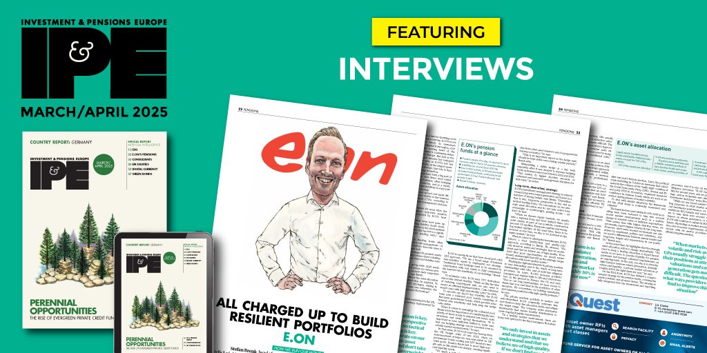 E.ON: With €16.8bn in assets across German and UK pension schemes, E.ON is making bold moves.

IPE spoke to Stefan Brenk, Head of Asset Management and Pension Finance, about their #LDI programme and growing focus on #PrivateMarkets.

Learn more: ipe.com/current-edition