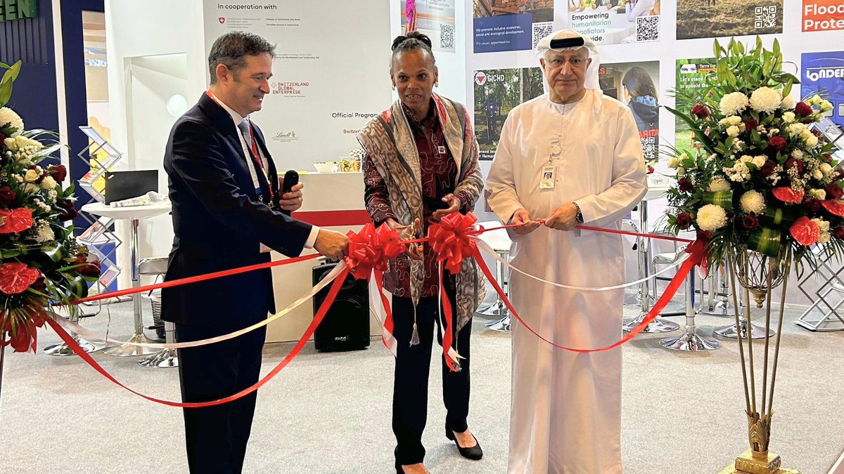“Humanitarian challenges can only be addressed through global cooperation, and local action.” -Patricia Danzi at the 🇨🇭 Pavilion at the #DIHAD2025 in 🇦🇪, where #Switzerland is Guest of Honour this year.

The event brings together global leaders, #humanitarian actors and
