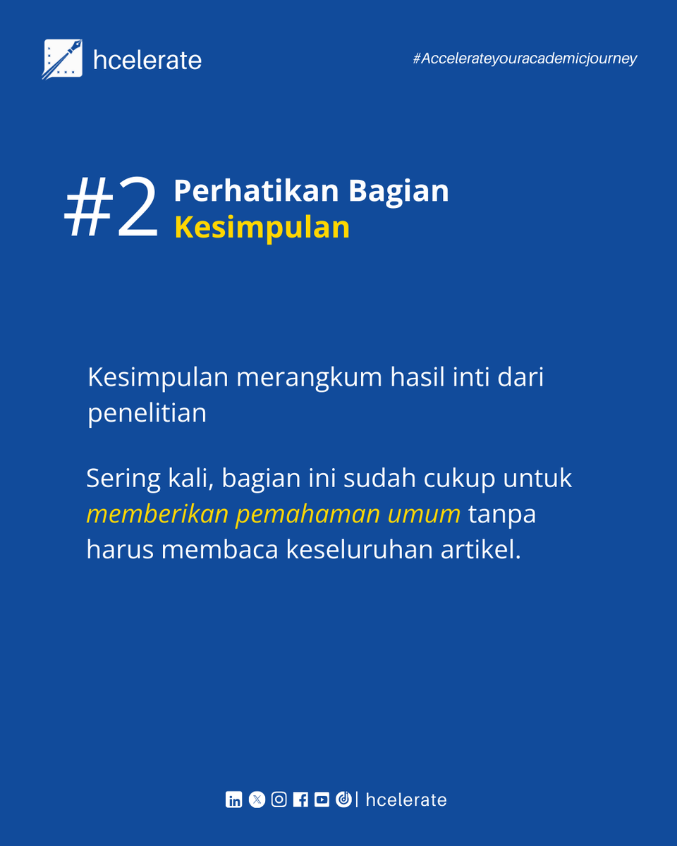 Hcelerate_id's tweet photo. Ini 5 tips untuk kamu supaya lebih cepat memahami suatu Artikel Ilmiah

#Hcelerate #KontenAkademisi #Rahasia #ArtikelIlmiah #tahukahkamu #mahasiswa #skripsi https://t.co/hliNFBYjcu
