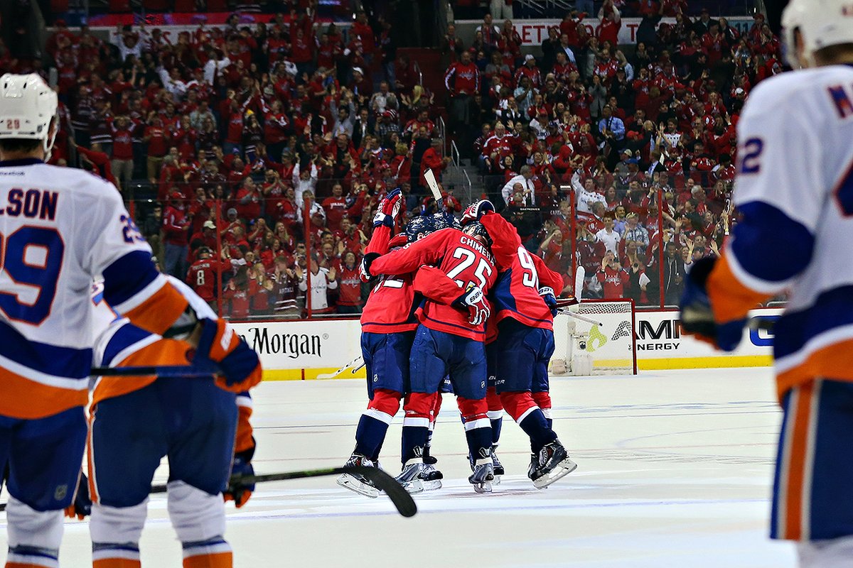#ALLCAPS can clinch a series at home Wednesday for the first time in more than 10 years

Apr.27, 2015: Rookie Evgeny Kuznetsov scored GWG late P3 as #Caps beat #Isles in GM7

Caps have won six series since- all clinched on road

(2016 @ PHI; 2017 @ TOR; 2018 @ CBJ, PIT, TB, VGK)