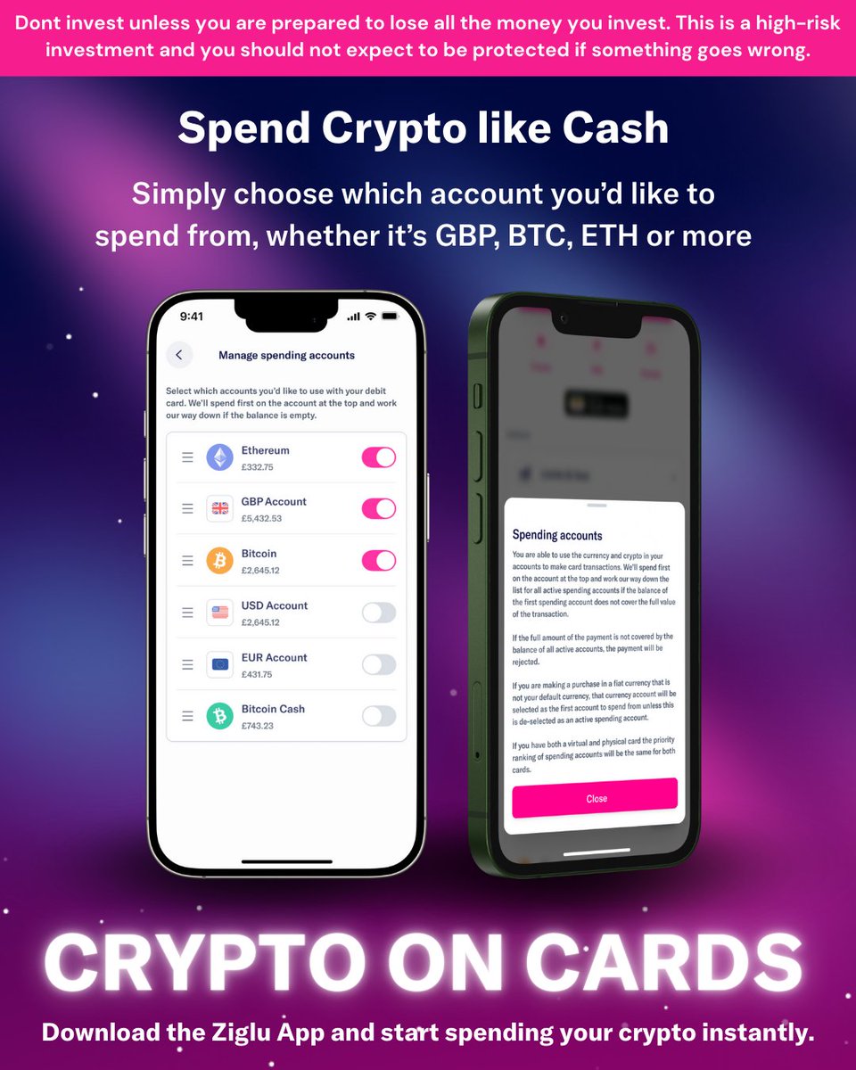 What are you waiting for? Download our app and spend your crypto like cash 💸