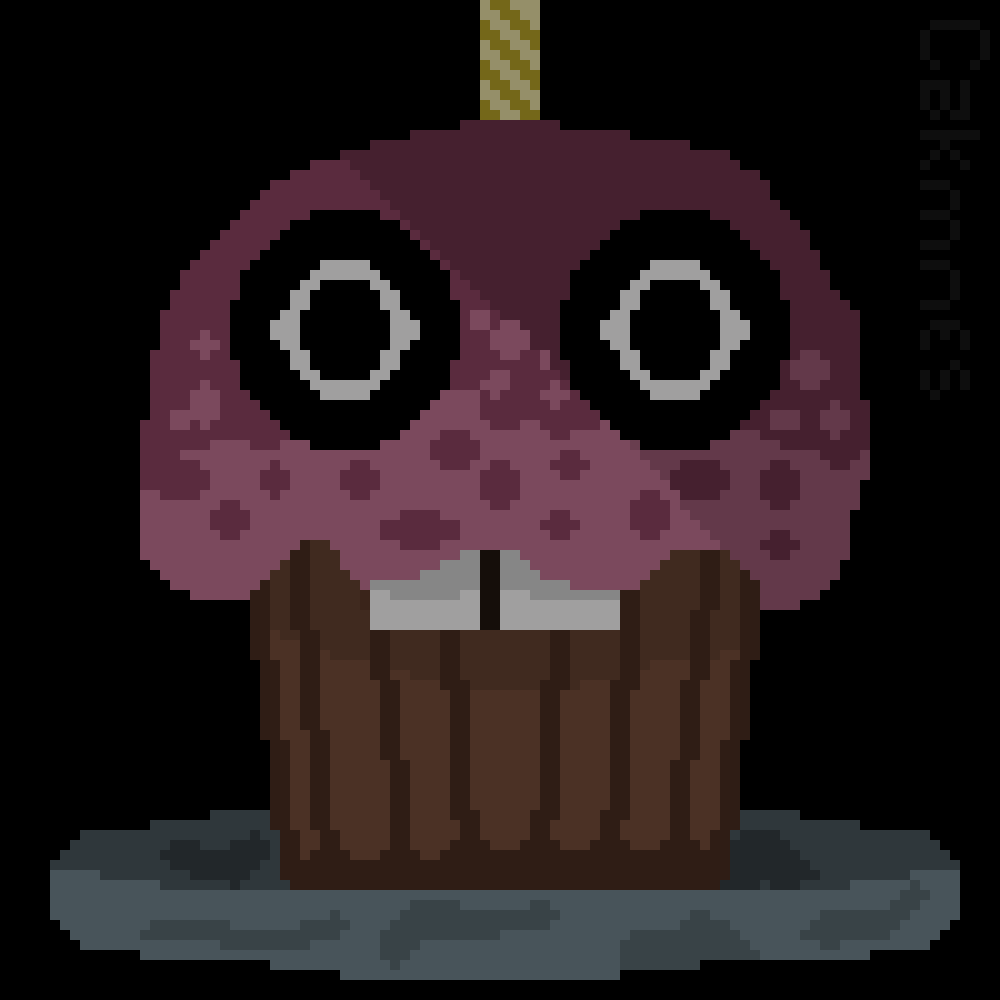 cakmnes's tweet photo. Cupcake! #pixelart #FNAF #FiveNightsAtFreeddys https://t.co/aQzPzUsXMR