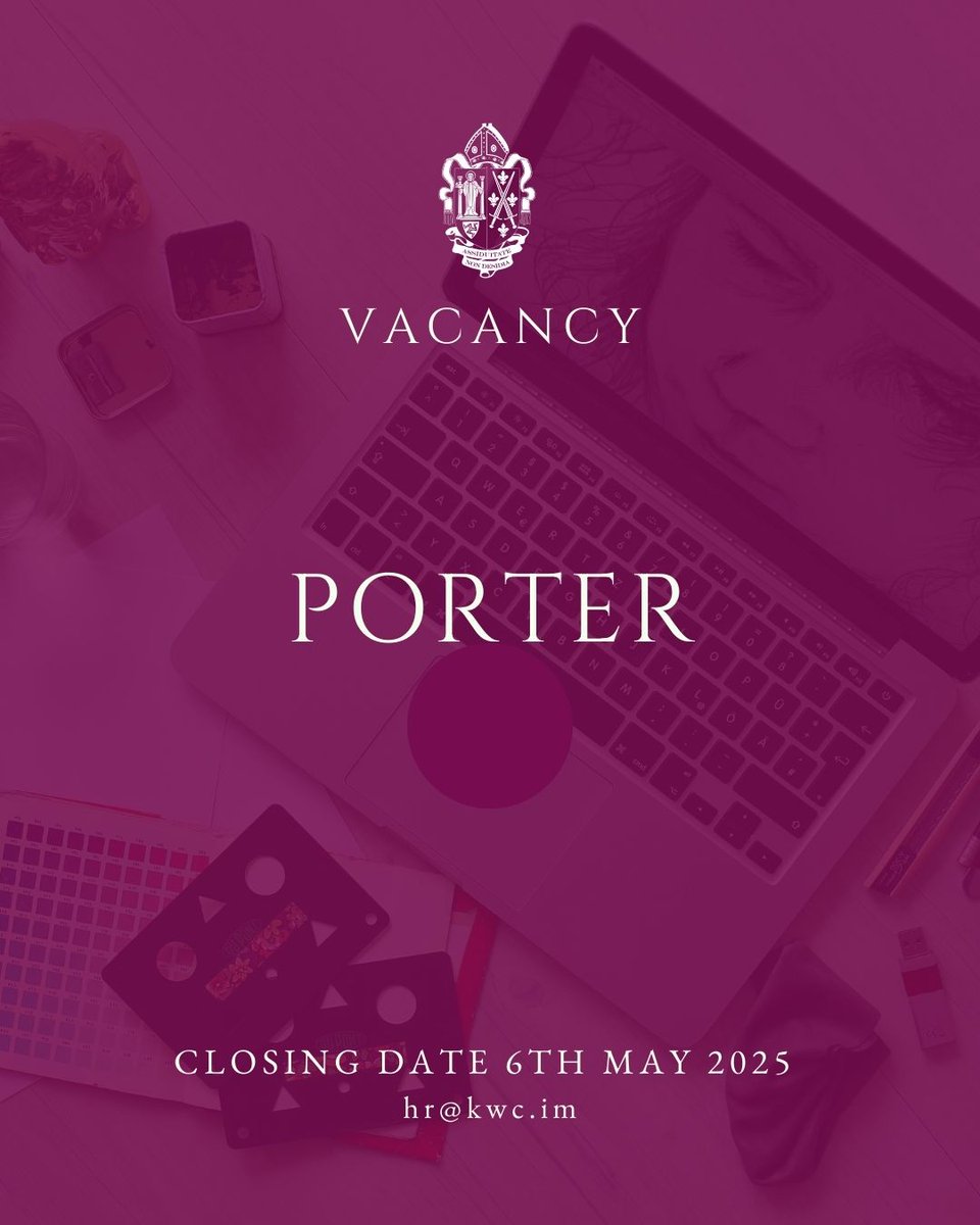 📣 We are recruiting 

⭐ Vacancy: Porter
📅 Closing date: 6th May
🕗 Hours: 40 hrs per week, Full-time (varying shift patterns between 7 am and 7 pm – covering weekdays and possibly weekends)

🔗 Find out more and apply here:  kwc.im/vacancy-porter/

#KWC #Vacancy #ApplyNow