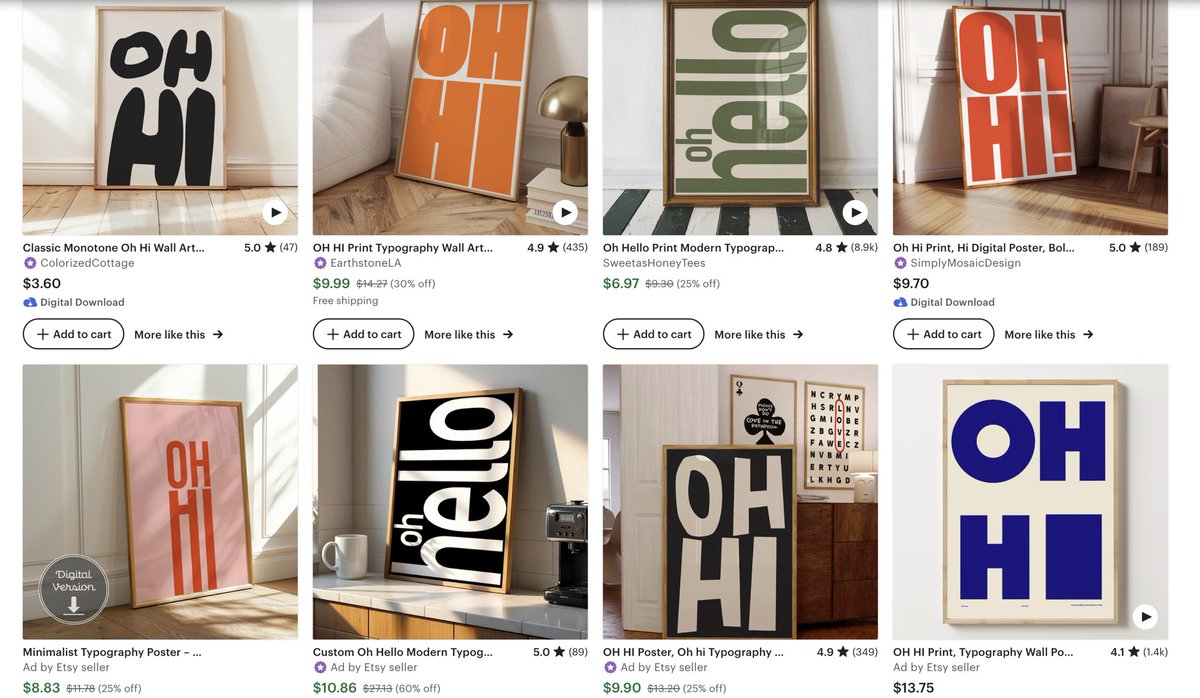 Ne üretebilirim? diye düşünen ve dijital ürün satmak isteyenler için, Etsy’de deneyebileceğiniz ufak bir öneri paylaşmak istiyorum.

İlk görsel, geçenlerde bahsettiğim yeni mağazadan. İkinci görsel ise sattığım ürünün benzerlerininin Etsy aramalarında örnekleri.

Asıl bahsetmek