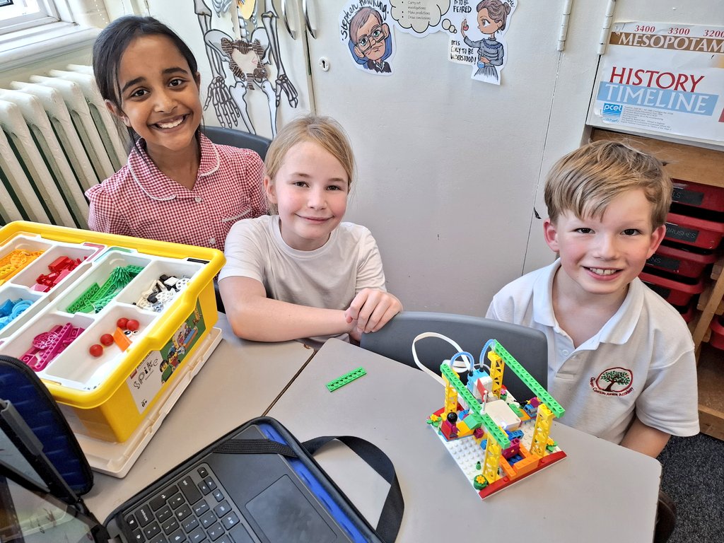 CCJacademy's tweet photo. Year 4 have been busy building High-Tech Playgrounds with LEGO Spike kits! 🎢💡 They used conditional loops in their code to bring their designs to life — coding with purpose and creativity! 🧠✨ #LEGOlearning #STEM #Year4Tech #WeAreLEO https://t.co/Jo4t9tvPXs