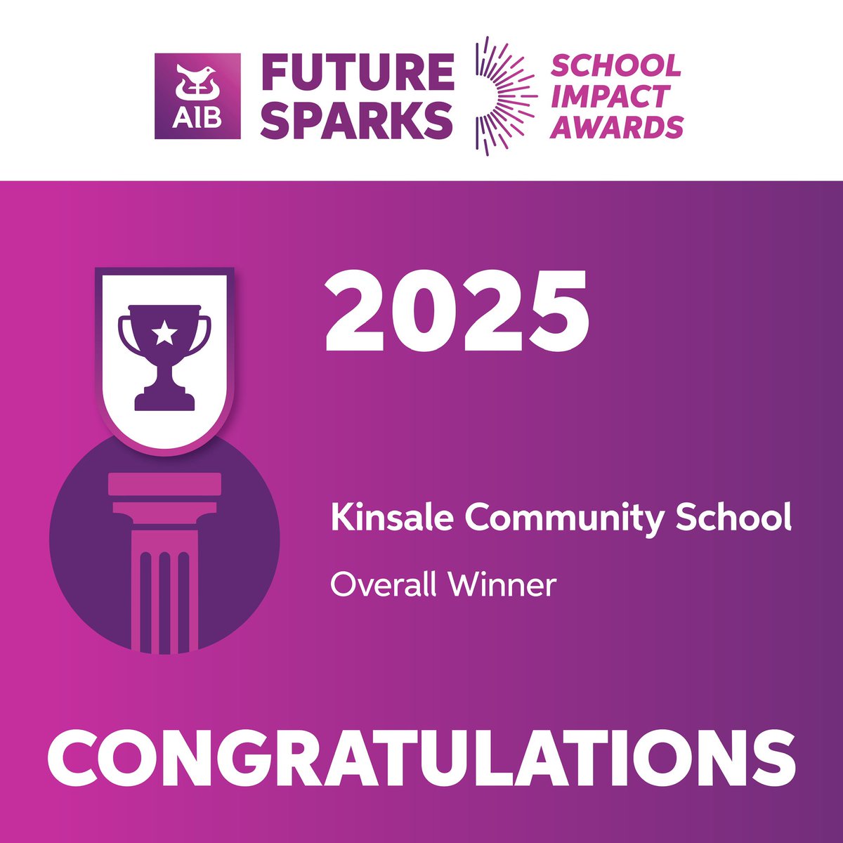 AIB (@aibireland) on Twitter photo Congratulations to <a href="/KinsaleComSch/">Kinsale Community School</a>, Overall Winners of the 2025 AIB Future Sparks School Impact Awards! Well done on this remarkable achievement. Congratulations to <a href="/KinsaleComSch/">Kinsale Community School</a>, Overall Winners of the 2025 AIB Future Sparks School Impact Awards! Well done on this remarkable achievement.