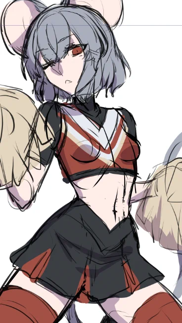 次のskeb～チア衣装描くの初めてだからデザインよくわから～～ん