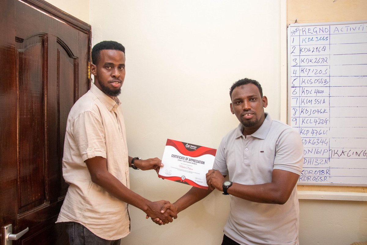 Mahat Haji Osman (@mahdiusman8) on Twitter photo Today, I received a certificate of appreciation recognizing my exceptional service and dedication as the Chairperson of the <a href="/KenyaRedCross/">Kenya Red Cross</a> Garissa Youth Board Committee from 2022 to 2025. I am grateful to both the Region and County management for acknowledging my efforts. Today, I received a certificate of appreciation recognizing my exceptional service and dedication as the Chairperson of the <a href="/KenyaRedCross/">Kenya Red Cross</a> Garissa Youth Board Committee from 2022 to 2025. I am grateful to both the Region and County management for acknowledging my efforts.