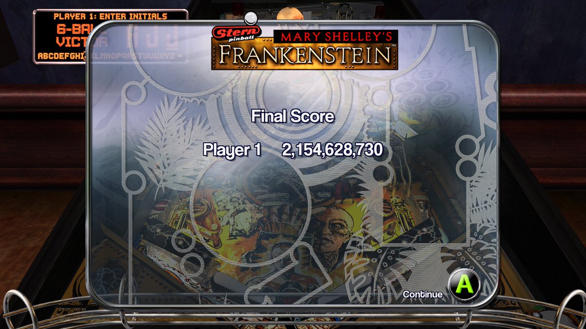 Hey Guys! Just managed to win (To me) an unbelievable score on the Mary Shelly’s Frankenstein Pinball Table on Pinball Arcade! What are your thoughts on the score? (Ignore the initials lol, messed them up so decided to skip them.)