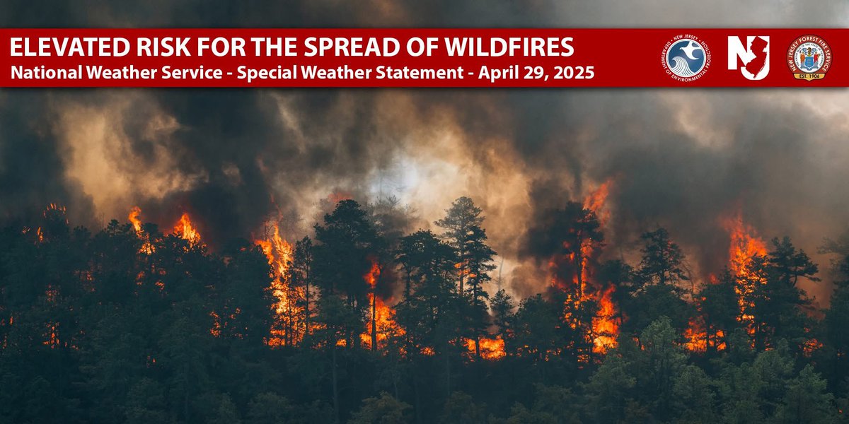 BerkeleyHghtsFD's tweet image. 🔥 Elevated Risk for the Spread of Wildfires - Tuesday April 29th.
👉 The US National Weather Service New York NY has issued a Special Weather Statement for the elevated risk for the spread of wildfires.