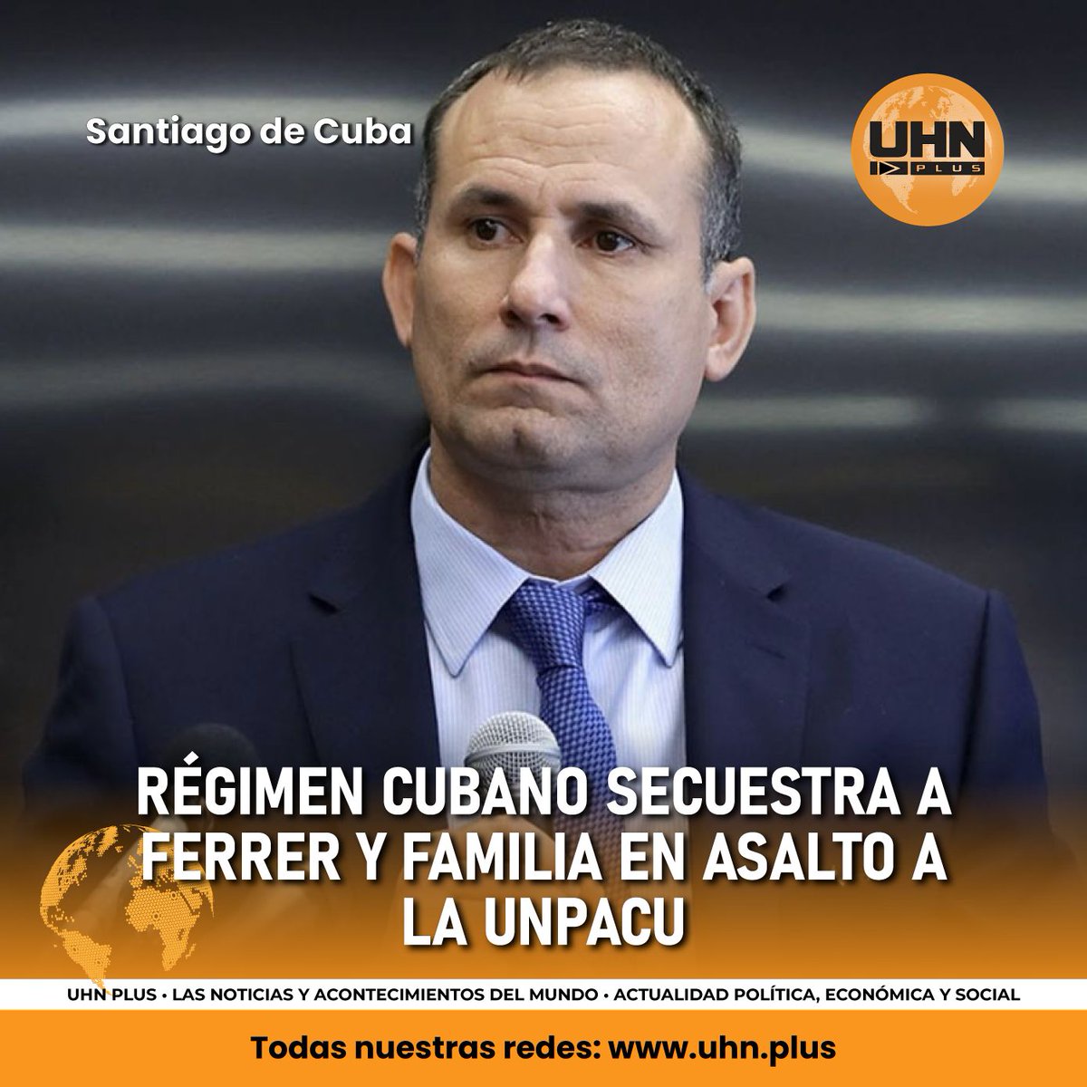 UHN_Plus's tweet photo. 🇨🇺 | URGENTE — Fuerzas represivas del régimen cubano asaltaron la sede de la UNPACU en Santiago de Cuba, saquearon el lugar y detuvieron a José Daniel Ferrer, su esposa Nelva, su hijo Daniel José y los activistas Roilán Zárraga y Fernando González, con paradero desconocido. https://t.co/kG5Qn8w3PC