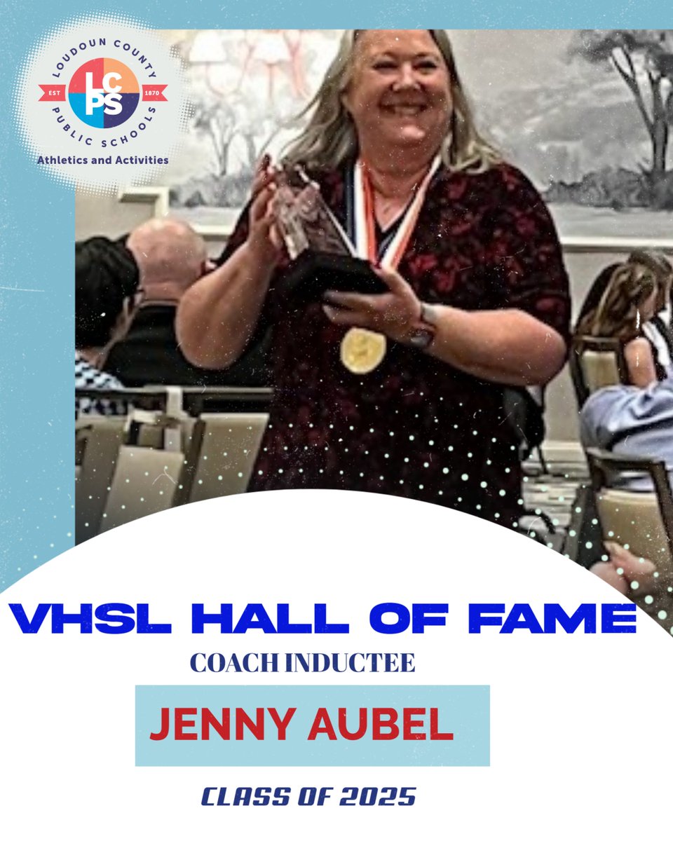 LCPS Athletics and Activities congratulate Coach Jenny Aubel on her induction into the Virginia High School League Hall of Fame in a ceremony that took place on April 29th!!!