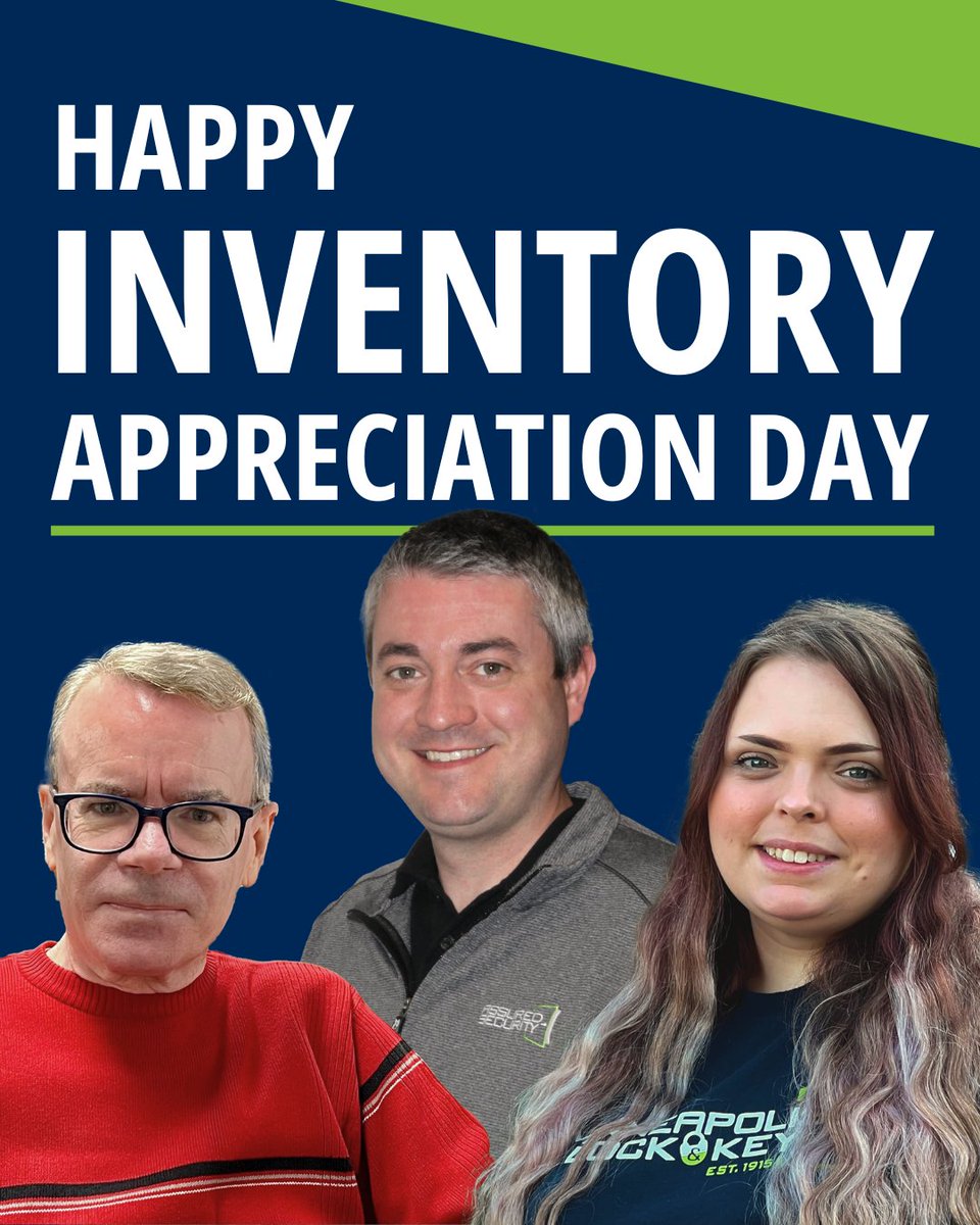 BLMSecurity's tweet image. Happy Inventory Appreciation Day to Mark, Sam, and Kaira! Thanks for all your hard work!
-
#assuredsecuritymn #inventoryappreciation #inventoryteam #inventory #onestopshop #PeaceOfMind #DoorSolutions #buildingsecuritysolutions