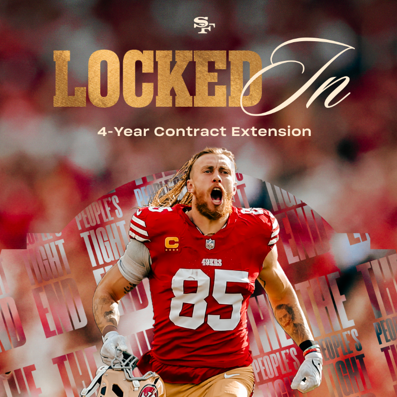 49ers's tweet photo. The People's Tight End is locked in‼️