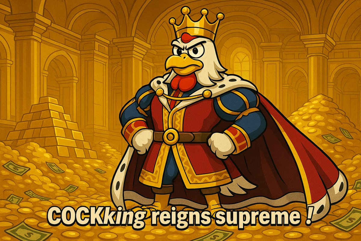 👑 #COCKking Reigns Supreme.
Not just a meme. Not just a token.
It’s the birth of a movement, and the rise of a kingdom led by the loudest, boldest rooster in Web3. 🐓⚔️

Here’s why $COCKKING is claiming the throne:
1️⃣ Battle-Ready Meme Power
Every meme is a weapon. Every holder