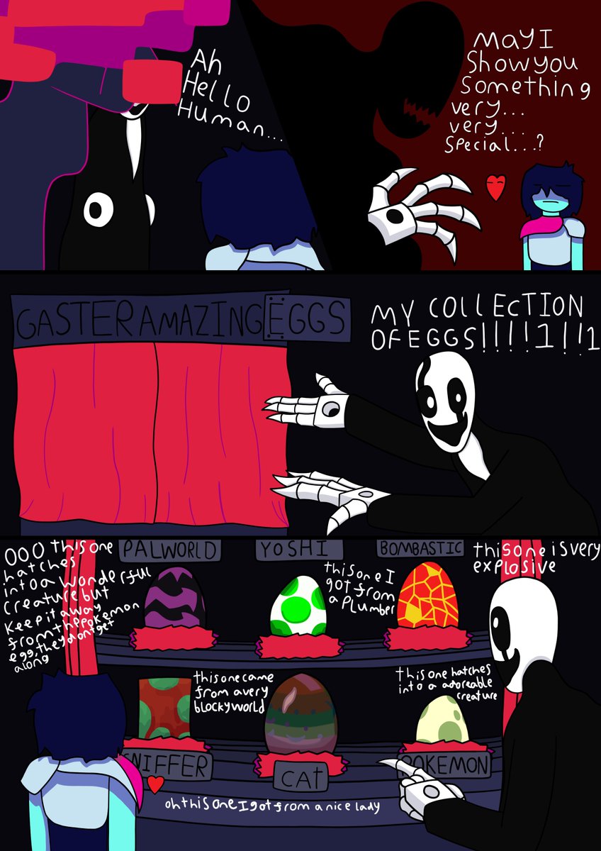 Jexteric's tweet photo. a egg comic i did for a vgen easter compition
#deltarune #undertale #Krisdeltarune #meme #comic https://t.co/dGXoxNpkbS
