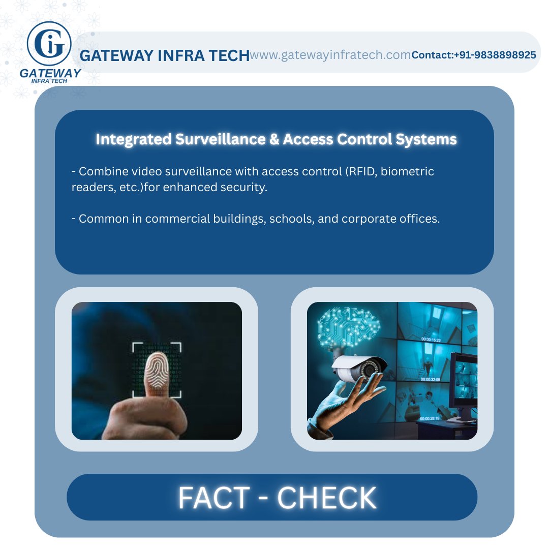 TechInfra95840's tweet image. Secure Smarter with Gateway Infra Tech!
Integrated Surveillance + Access Control (RFID, Biometrics) = Total Peace of Mind.
Ideal for schools, offices &amp;amp; commercial buildings in Jhusi, Prayagraj.

Call us: 9838898925
#SecuritySolutions #AccessControl #CCTV #GatewayInfraTech