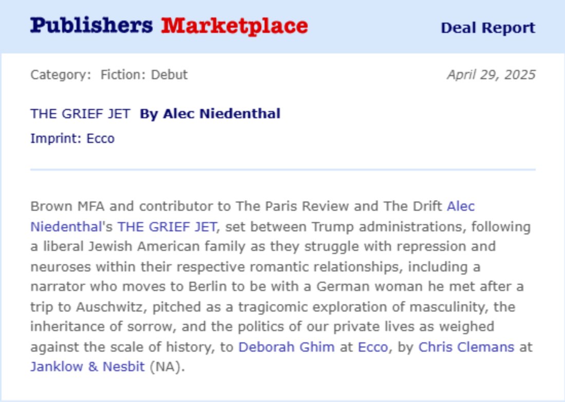 Couldn't be more excited to work with <a href="/depresssiongym/">Deborah Ghim</a> at <a href="/eccobooks/">Ecco</a> on this, and couldn't have done any of it without the great Chris Clemans