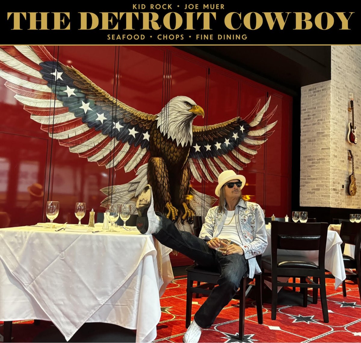 KidRock's tweet image. A small group of very bad people thought they cancelled me and my restaurant in Detroit in 2020….All you dumbasses did was hurt the city I LOVE.

5/5/25
Nashville TN
➡️TheDetroitCowboy.com