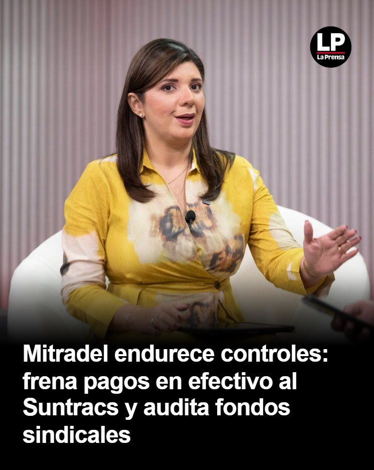 El riesgo de un posible esquema de blanqueo de capitales llevó al Mitradel a suspender los pagos en efectivo al Suntracs de la cuota sindical y, por otra parte, decidió auditar el uso de fondos otorgados a las organizaciones sindicales del país.
prensa.com/politica/mitra…
