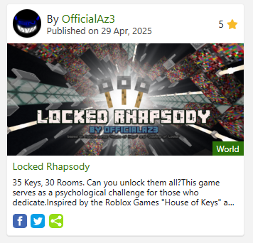 OfficialAz3_m's tweet image. [Notice]

"Locked Rhapsody" is now available for Download in MCPEDL!

mcpedl.com/locked-rhapsod…
#Minecraft #MinecraftMaps
