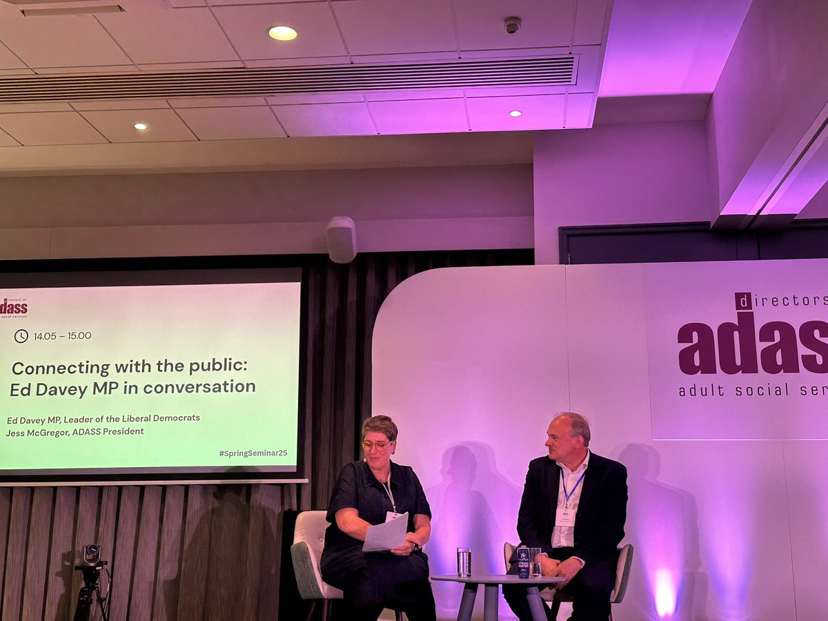 Moved by <a href="/EdwardJDavey/">Ed Davey</a> personal story of being a carer🌟 stories are powerful tools for change. They connect us, foster empathy, and highlight the experiences of those we serve. Let’s transform social care through the stories that unite us! ❤️ <a href="/1adass/">ADASS</a> #SpringSeminar25