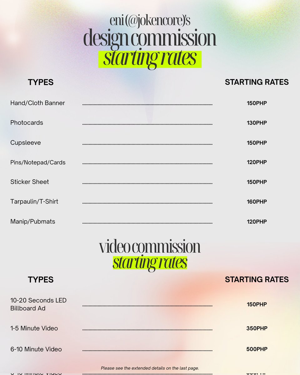 jokencore's tweet photo. updated edit/design commission rates!

dm or message my telegram acc if you want to inquire 🫶🏻 https://t.co/nuM6BvtEy3