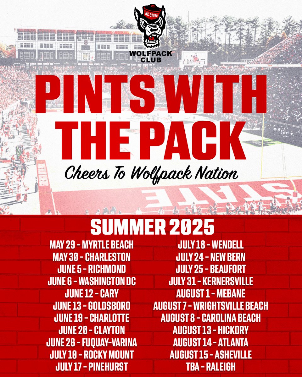 Pints With The Pack is back for 2025! Make plans to join #WPN this summer.

More info &amp; RSVP details coming soon.