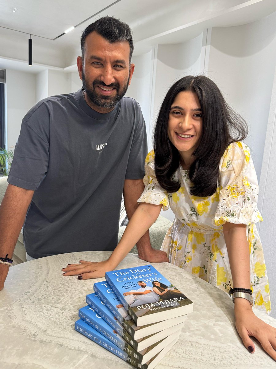 Delighted to see Puja's relentless efforts over the years come to life, as her book - The Diary Of A Cricketers Wife - is out now.

While I have been blessed to have a lot of you follow my cricketing journey over the years, this book provides a unique lens through the eyes of