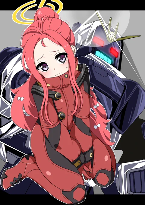 ブルーアーカイブより花岡ユズとアバンギャルド君(?)6thPVで登場したパイスー姿可愛い。早く!早くデカグラマトン編の続きを読ませてくれ〜…#ブルアカ 