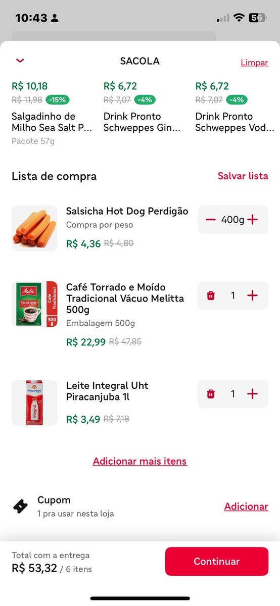 O Princesa Supermercado colocou o café com um valor e na hora de finalizar ele não aceitou o valor e ainda colocou o valor diferente do produto. <a href="/iFood/">iFood</a> <a href="/iFoodNewsBrasil/">iFood News</a>