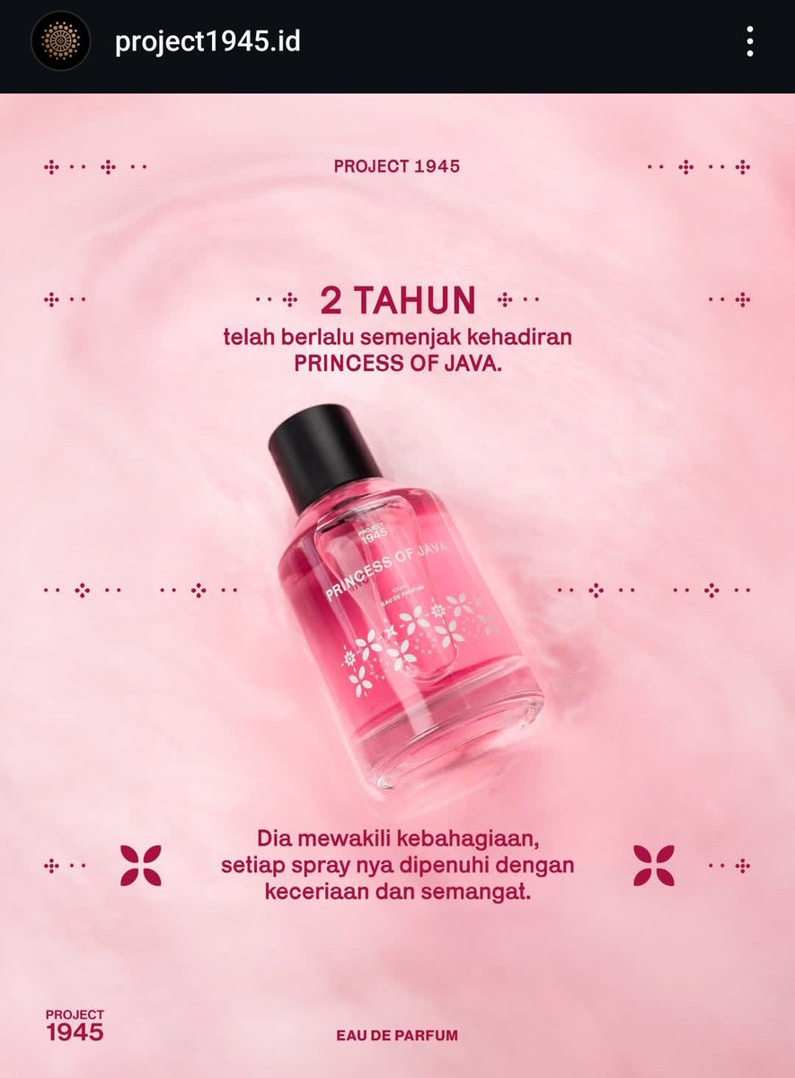 OH FINALLY! KITA BISA WANGI DARI RAMBUT SAMPAI  KAKI.. 

PROJECT 1945, LAUNCH HAIR N BODY MIST VARIAN "POJ" ☺🌸🩷