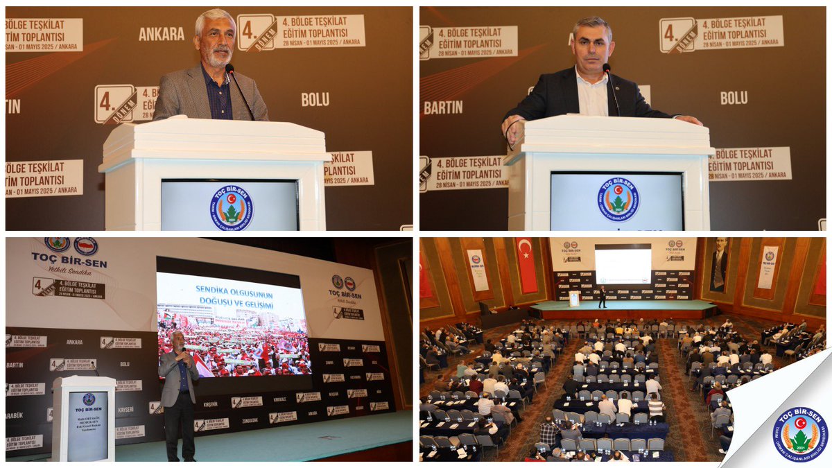TocBirSenGM's tweet photo. 4️⃣. Dönem 4️⃣. Bölge Teşkilat Eğitim Toplantımız açılış konuşmalarının ardından ⤵️

▪️ Memur-Sen Eski Genel Başkan Yardımcısı Halit Ortaköy'ün “Memur-Sen’in Tarihi”

▪️Toç Bir-Sen Genel Başkan Yardımcısı Zekeriya Yazıcı’nın “7. Dönem Toplu Sözleşme Kazanımlarımız”
konulu sunumlarıyla devam etti.
