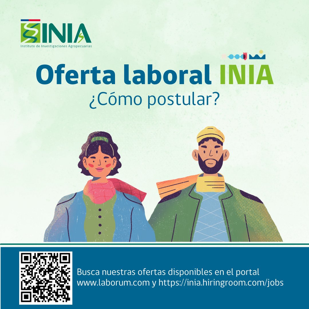 INIA Chile (@iniachile) on Twitter photo #Haypega
Buscamos un "Profesional de Apoyo a Proyecto" para hashtag <a href="/INIA_Intihuasi/">INIA Intihuasi</a> Región de Atacama
📲Postula aquí: inia.hiringroom.com/jobs/get_vacan… #Haypega
Buscamos un "Profesional de Apoyo a Proyecto" para hashtag <a href="/INIA_Intihuasi/">INIA Intihuasi</a> Región de Atacama
📲Postula aquí: inia.hiringroom.com/jobs/get_vacan…