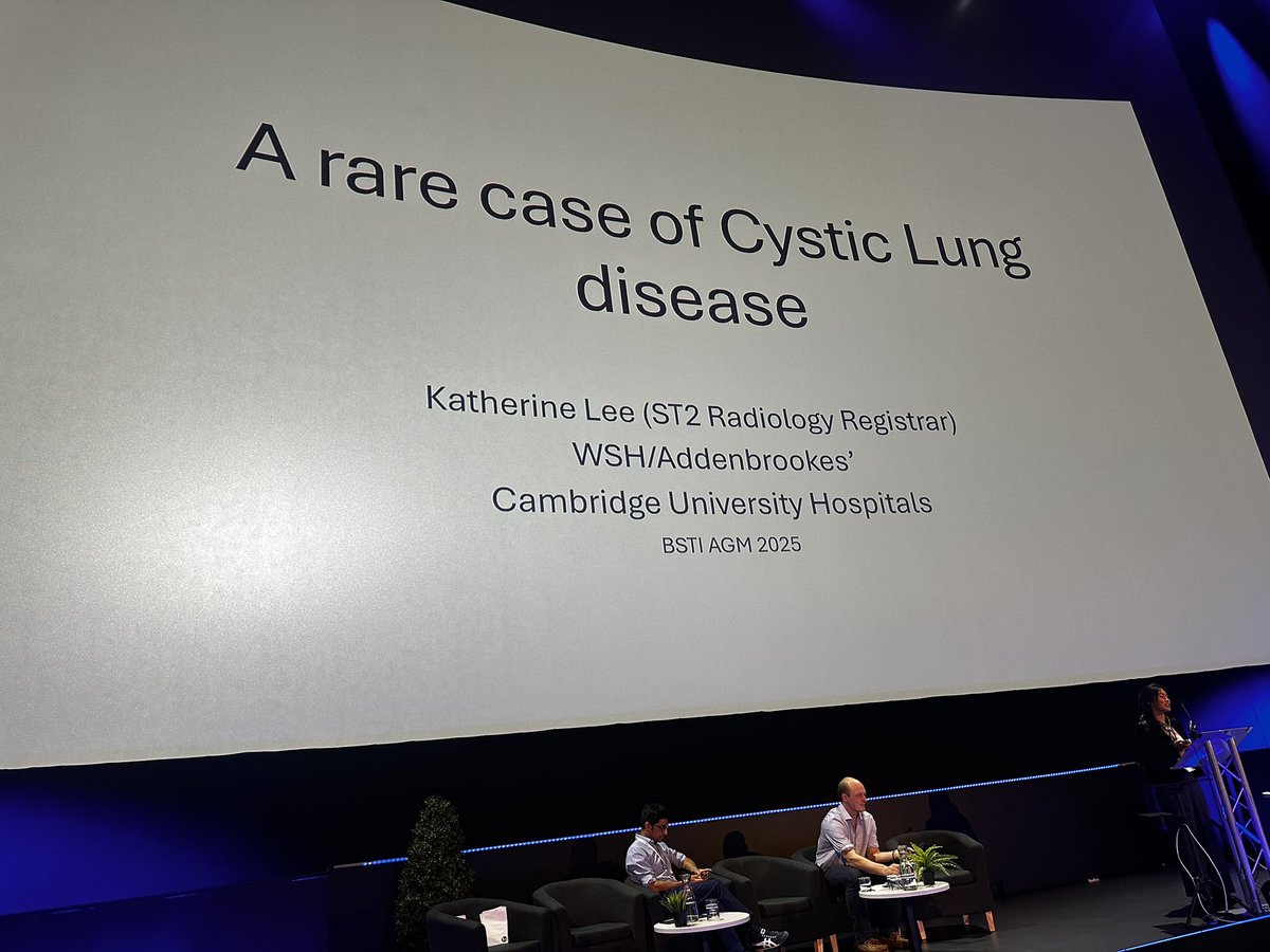juniorBSTI's tweet photo. 🩻  BSTI ASM 2025 Day 2

🫁 Now onto some excellent cases by our radiology resident doctors bringing the wonderfully rare thoracic paraganglioma &amp; rarer still pulmonary light chain deposition disease!

📣 Dr. Katherine Lee
Dr. Stuart McEwan
Dr. Emma Roditi https://t.co/TYSDDpuuJT