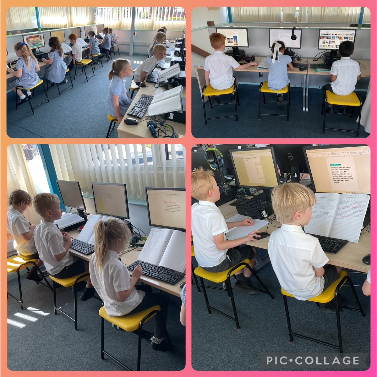 DowsonPrimary's tweet photo. We have continued to type up our moon landing report and added images to our documents.
#DowsonYear2 #WeAreDowson #DowsonHistory #DowsonComputing @EnquireTrust https://t.co/8UHVJ63MMq