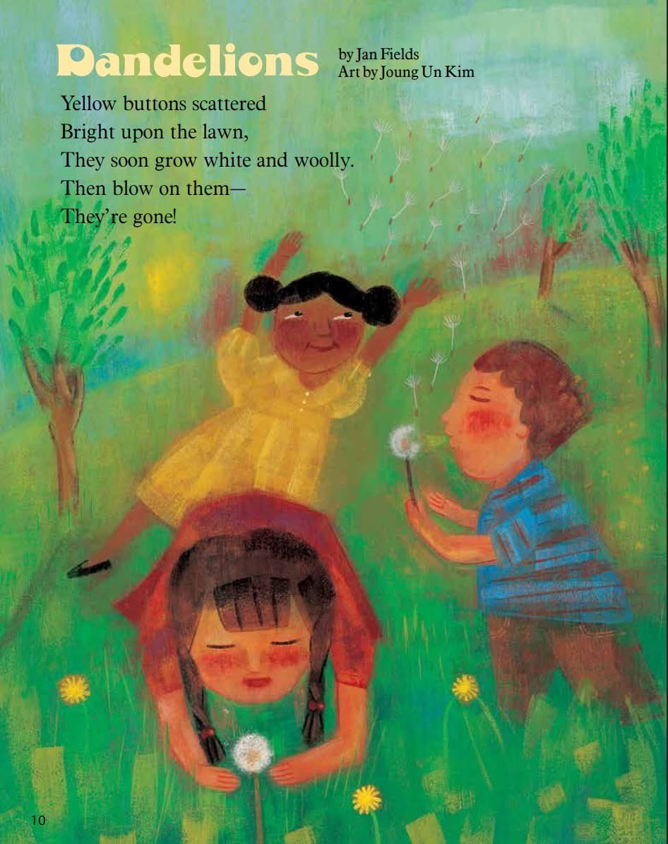 #NationalPoetryMonth is still in full bloom! 🌼 Enjoy this short and sweet poem from LADYBUG Magazine! It's perfect for spring.

#kidlit #kidlitart #poetry