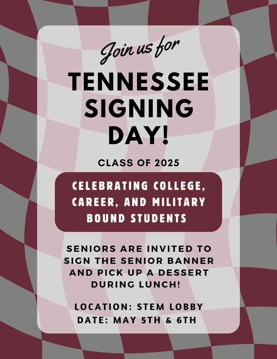 Seniors, make sure to leave your mark and grab a goodie!